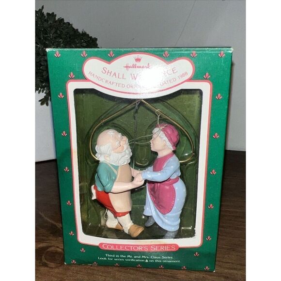 Hallmark 1988 Shall We Dance Mr and Mrs Claus Santa series Christmas Ornament - Picture 1 of 7